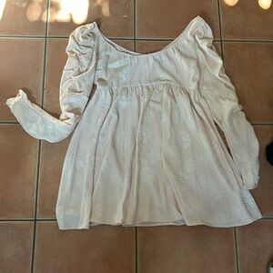 Forever 21 puff sleeve, pink dress